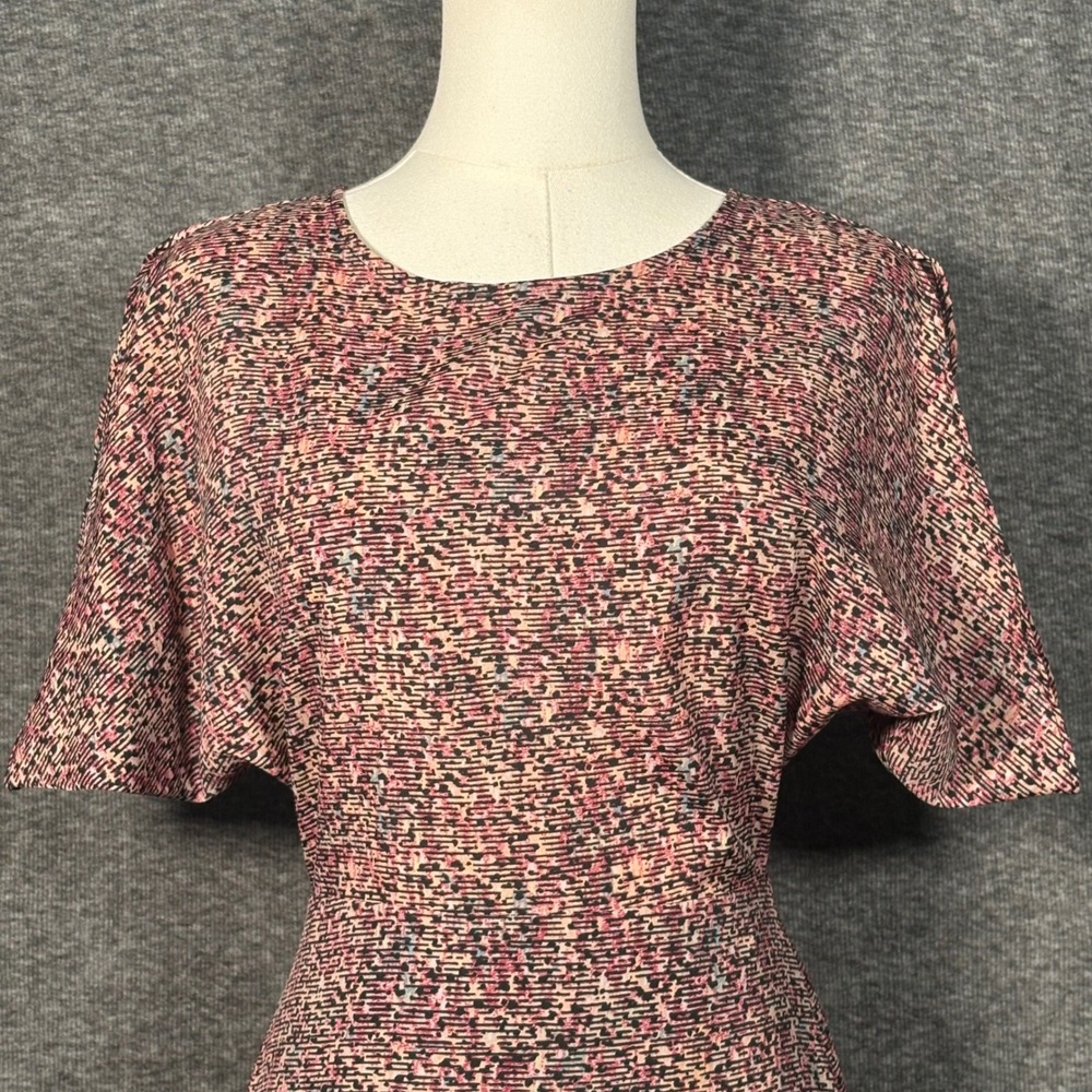 Bcbgeneration Pink Abstract Dash Flutter Sleeve C… - image 2